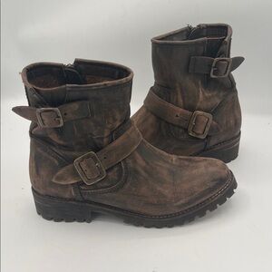 Freebird by Steven Distressed Brown Ankle Boots
